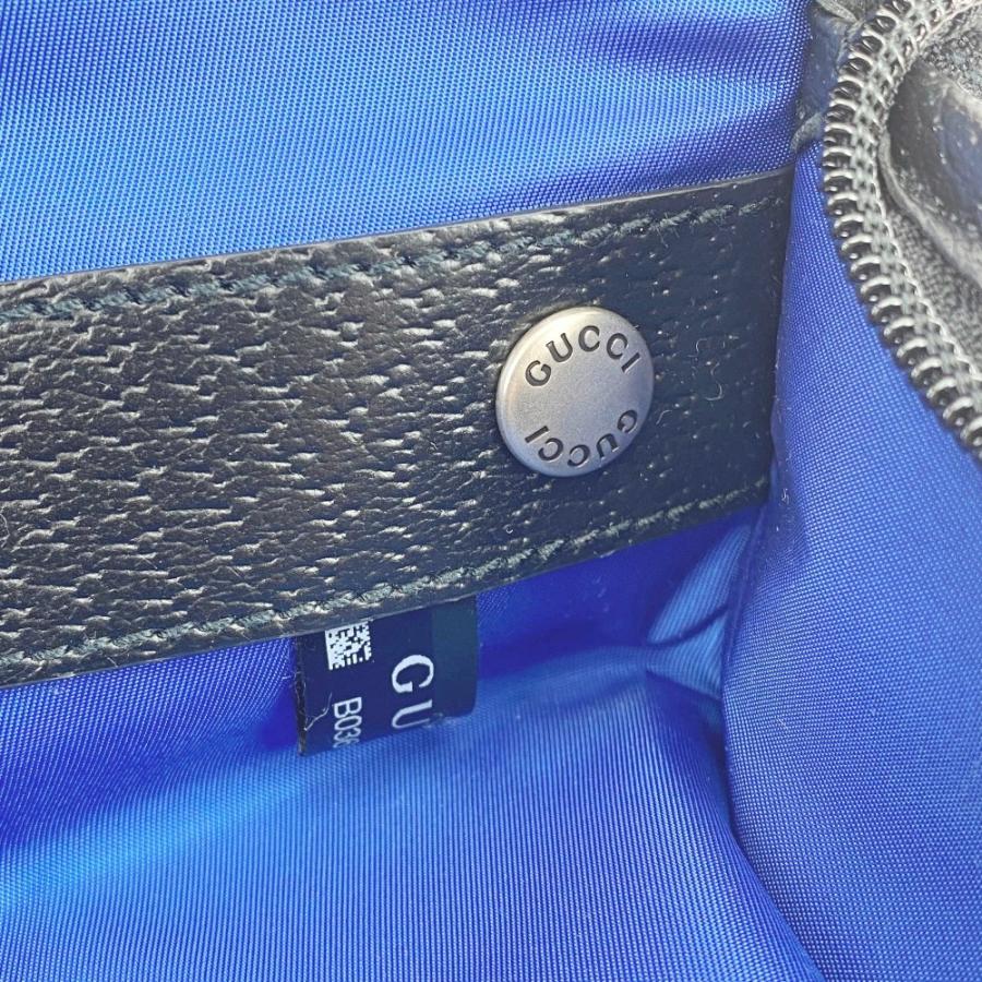■新同■　グッチ オフザグリッド トラベルポーチ 旅行バッグ 収納 パッキング オーガナイザー ナイロン ブルー ブラック  【492402】7 |  | 06