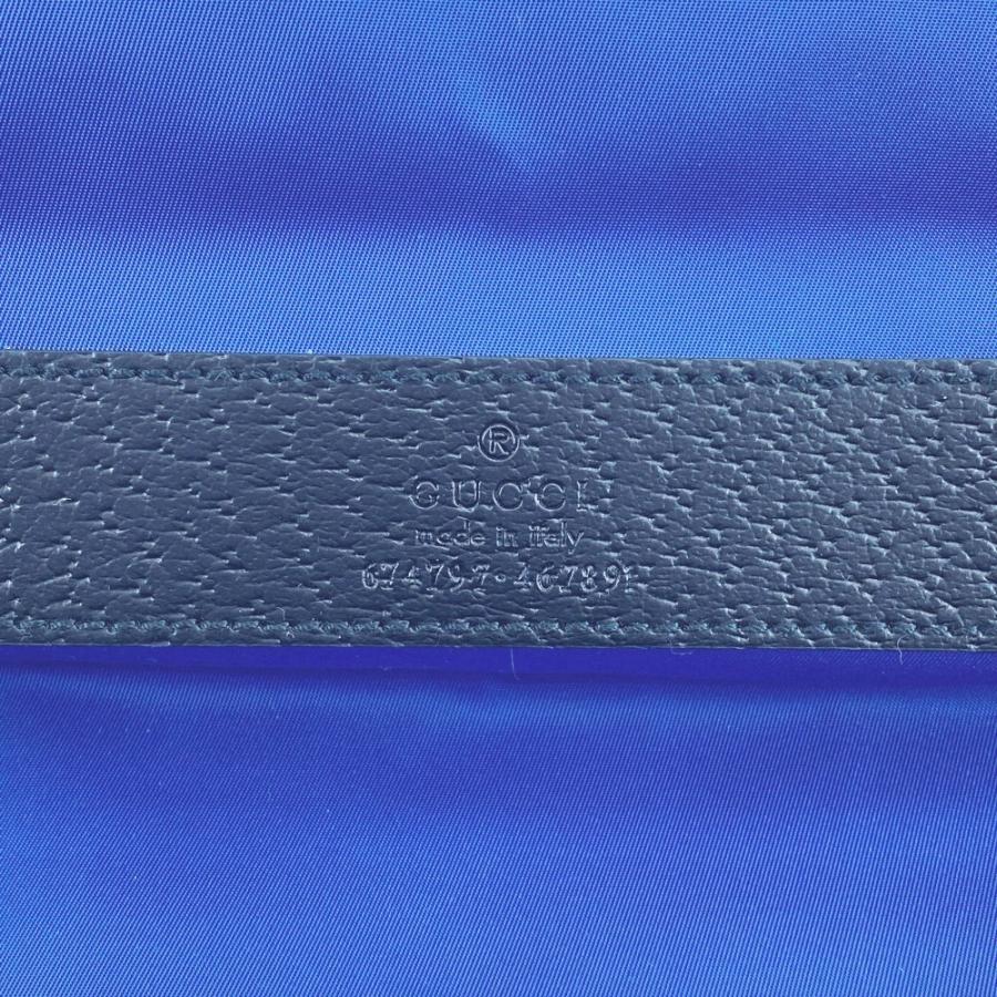 ■新同■　グッチ オフザグリッド トラベルポーチ 旅行バッグ 収納 パッキング オーガナイザー ナイロン ブルー ブラック  【492402】7 |  | 08