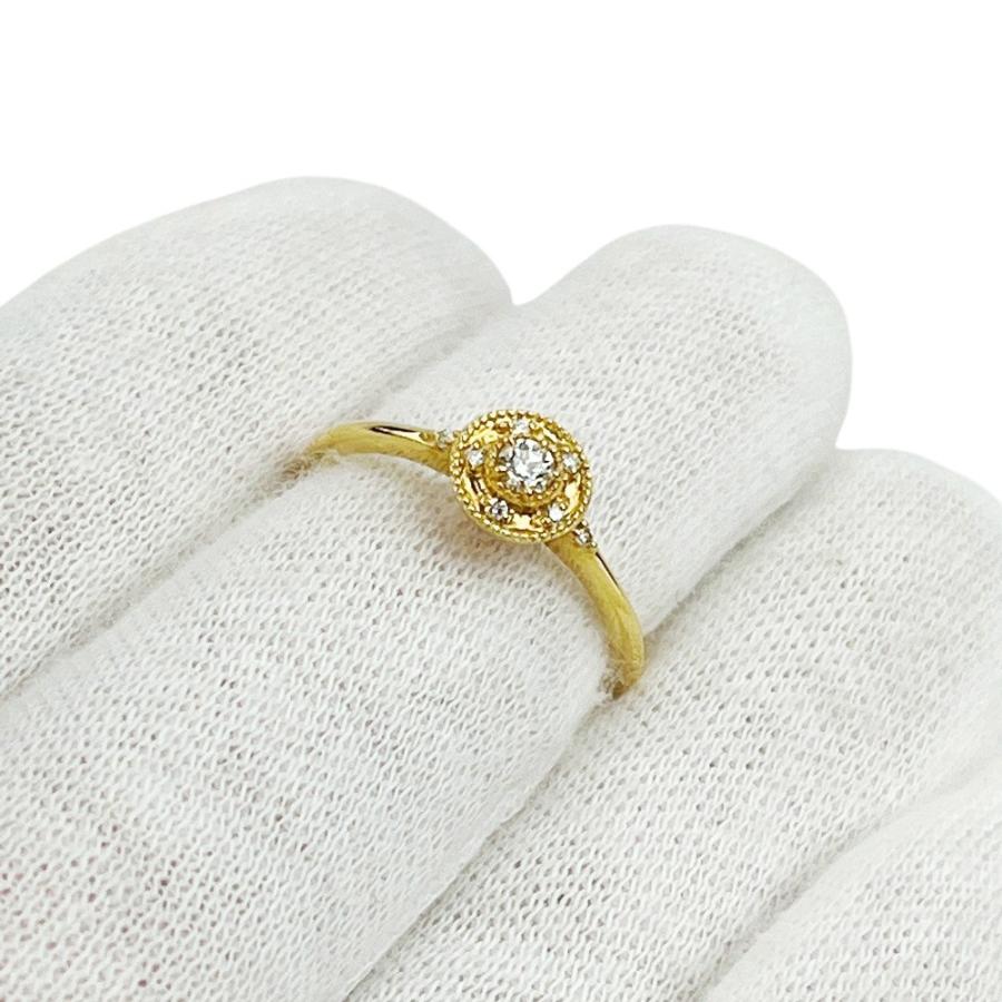 フェスタリア　10K イエローゴールド　ダイヤモンドリング　11号 フェスタリア □新同□ リング 指輪 アクセサリー ダイヤ D0.07 D0.02