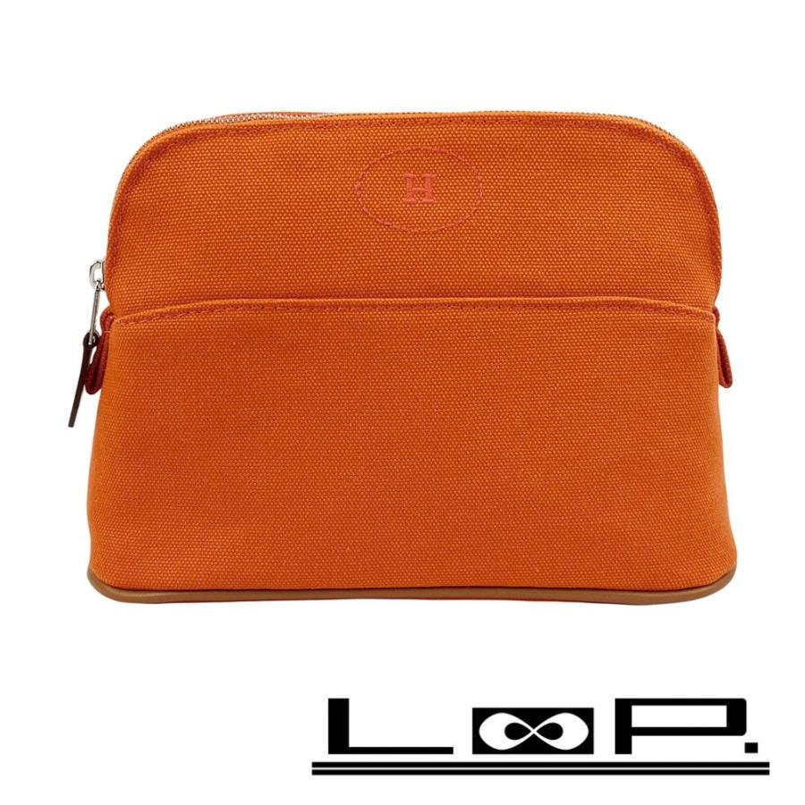 エルメス ■未使用■2025年■ ボリード ポーチ コスメ 化粧ポーチ 小物入れ キャンバス オレンジ 【494765】10 | 