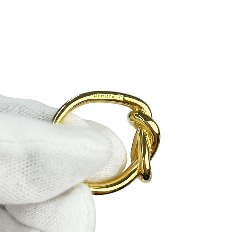エルメス □新同□ アタメ スカーフリング 指輪 アクセサリー ゴールド