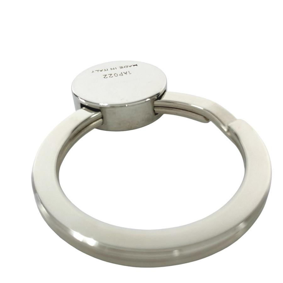 プラダ □新同□ キーリング キーホルダー ブラウン シルバー SS