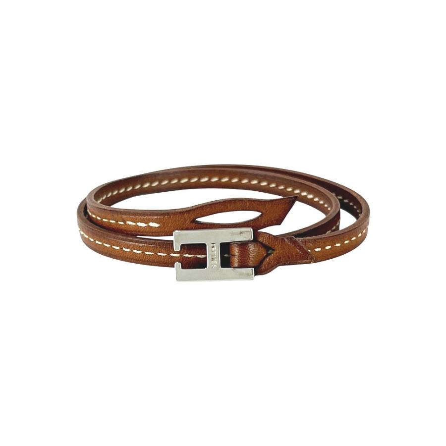 【希少】エルメス ■極美品■ ティレット 二重 レザーブレスレット エルメス □新同□ ティレット 二重 ブレスレット アクセサリー レザー