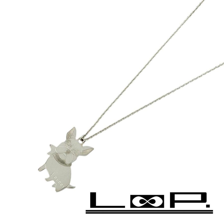 グッチ ■美品■ フレンチブルドッグ ネックレス アクセサリー アニマル ドッグ シルバー SV 925 【496318】11 | 