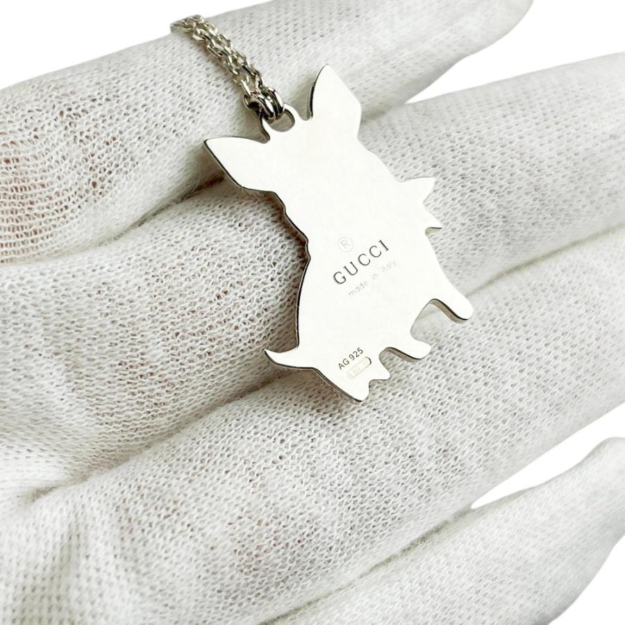 グッチ ■美品■ フレンチブルドッグ ネックレス アクセサリー アニマル ドッグ シルバー SV 925 【496318】11 |  | 08