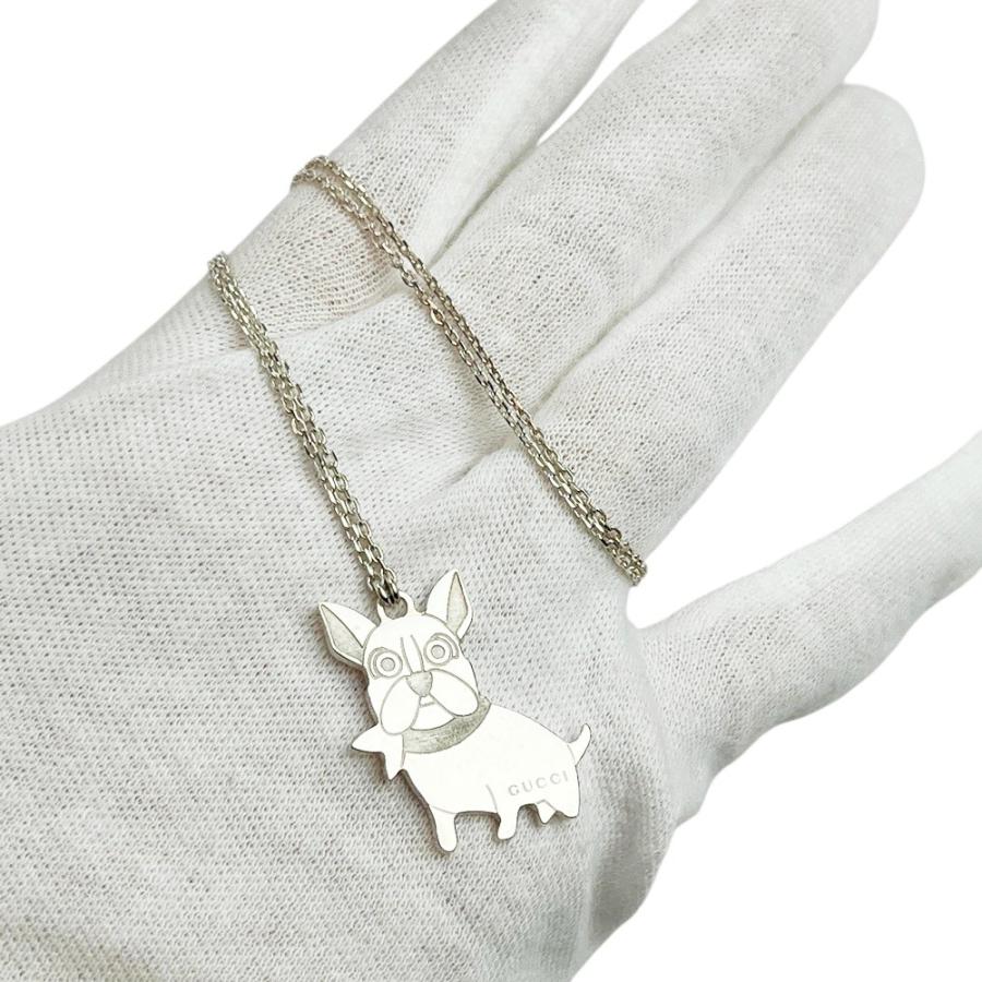 グッチ ■美品■ フレンチブルドッグ ネックレス アクセサリー アニマル ドッグ シルバー SV 925 【496318】11 |  | 09