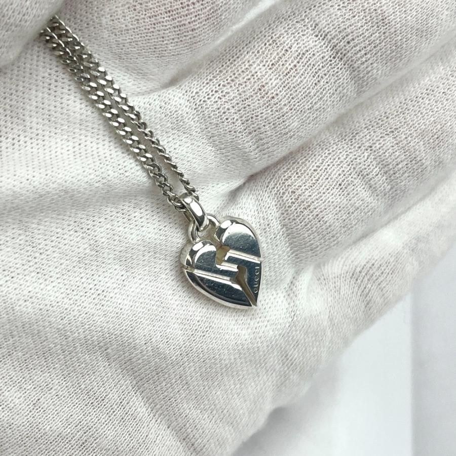 グッチ ■美品■ ノットハート ネックレス アクセサリー ファッション シルバー SV925 箱 【496349】10 |  | 08