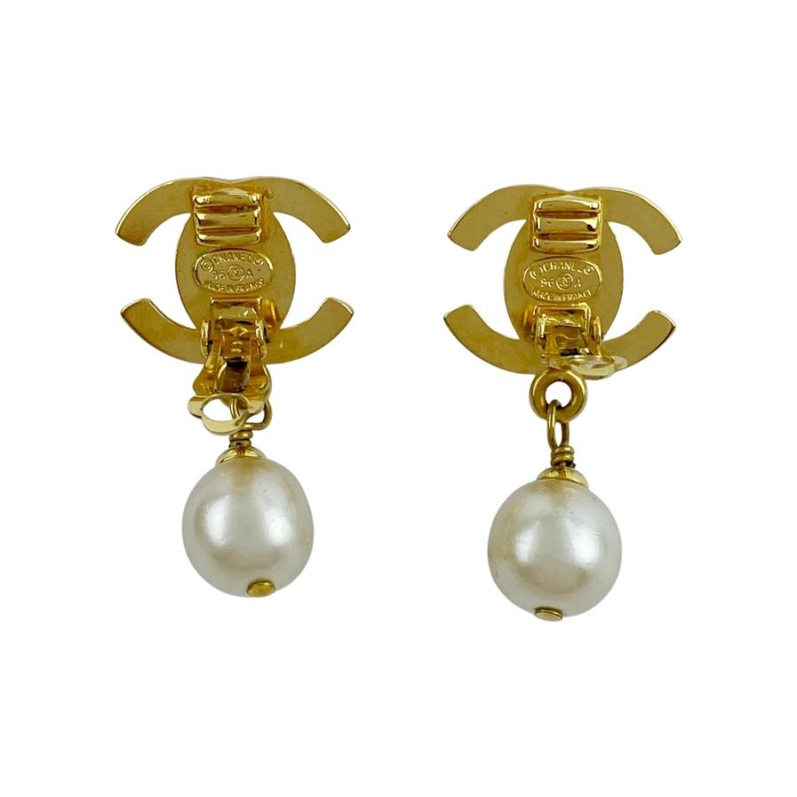 シャネル ■美品■ ココマーク ターンロック フェイクパール イヤリング アクセサリー ゴールド GP 96A【496851】11 |  | 05
