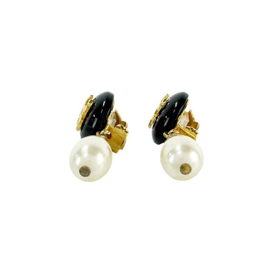 シャネル ■美品■ ココマーク フェイクパール イヤリング アクセサリー GP ブラック 96A 箱【496943】11 |  | 05