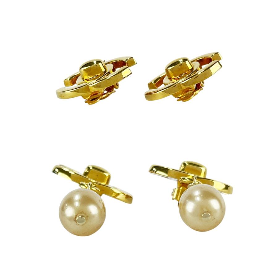 シャネル ■美品■ココマーク ターンロック フェイクパール イヤリング アクセサリー ゴールド GP 96P 箱【496950】11 |  | 03