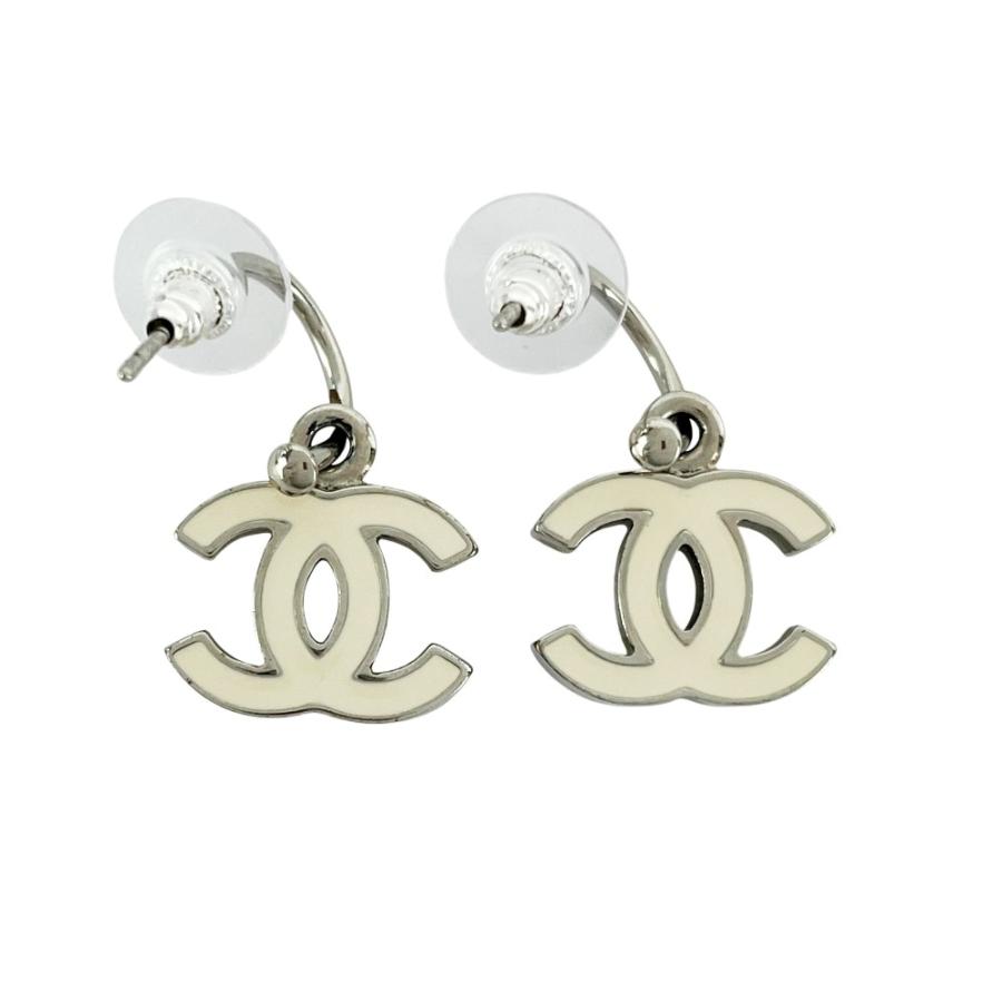 シャネル ■美品■ ココマーク ピアス アクセサリー SS ホワイト 箱【496967】11 |  | 01