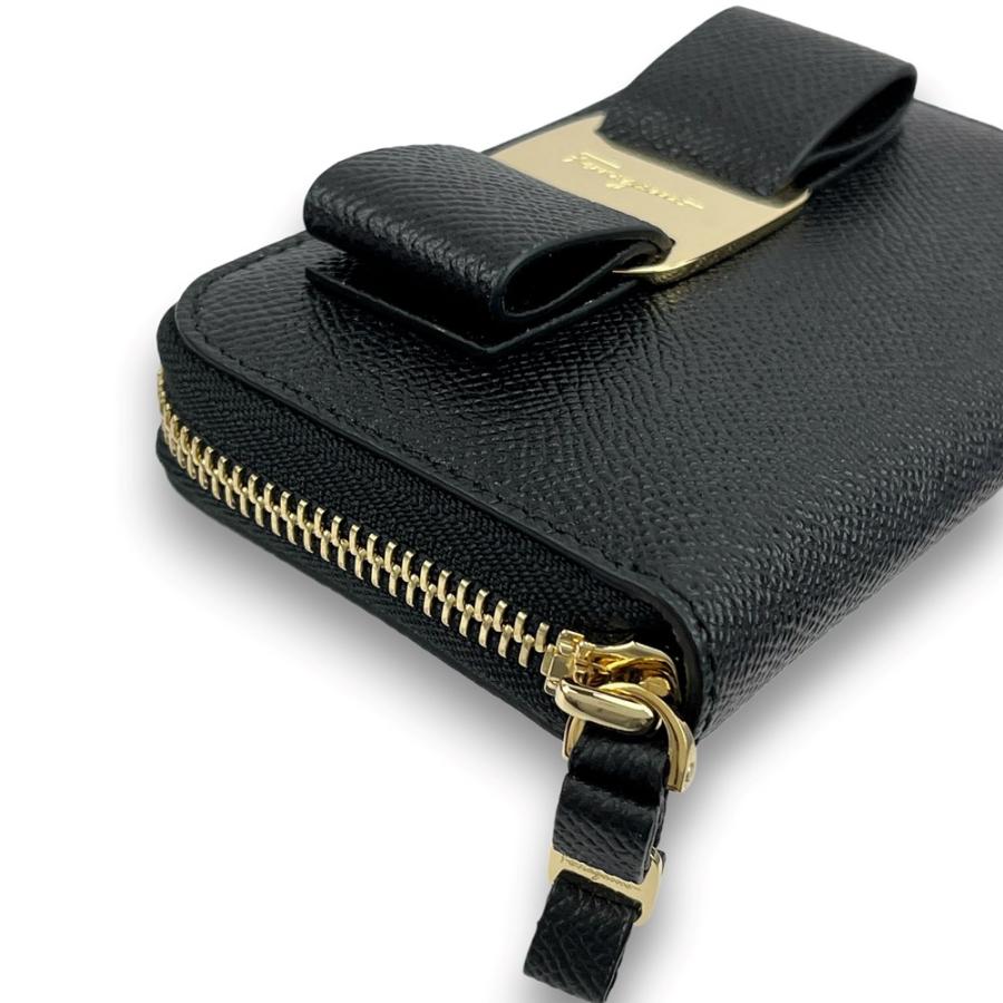 フェラガモ ■未使用■ ヴァラ リボン コインケース カードケース レザー ブラック 22 0741425 箱 【499678】10 |  | 02