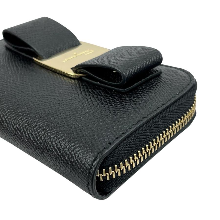 フェラガモ ■未使用■ ヴァラ リボン コインケース カードケース レザー ブラック 22 0741425 箱 【499678】10 |  | 03