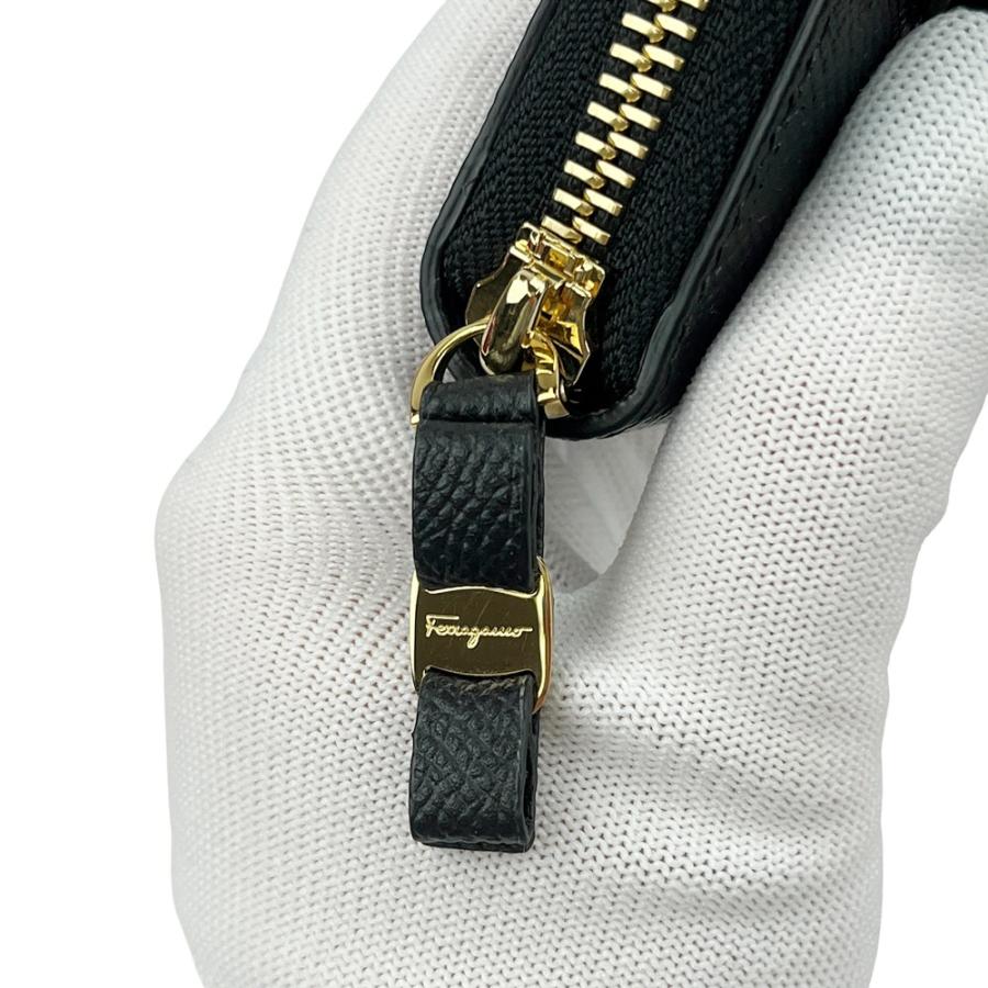 フェラガモ ■未使用■ ヴァラ リボン コインケース カードケース レザー ブラック 22 0741425 箱 【499678】10 |  | 07