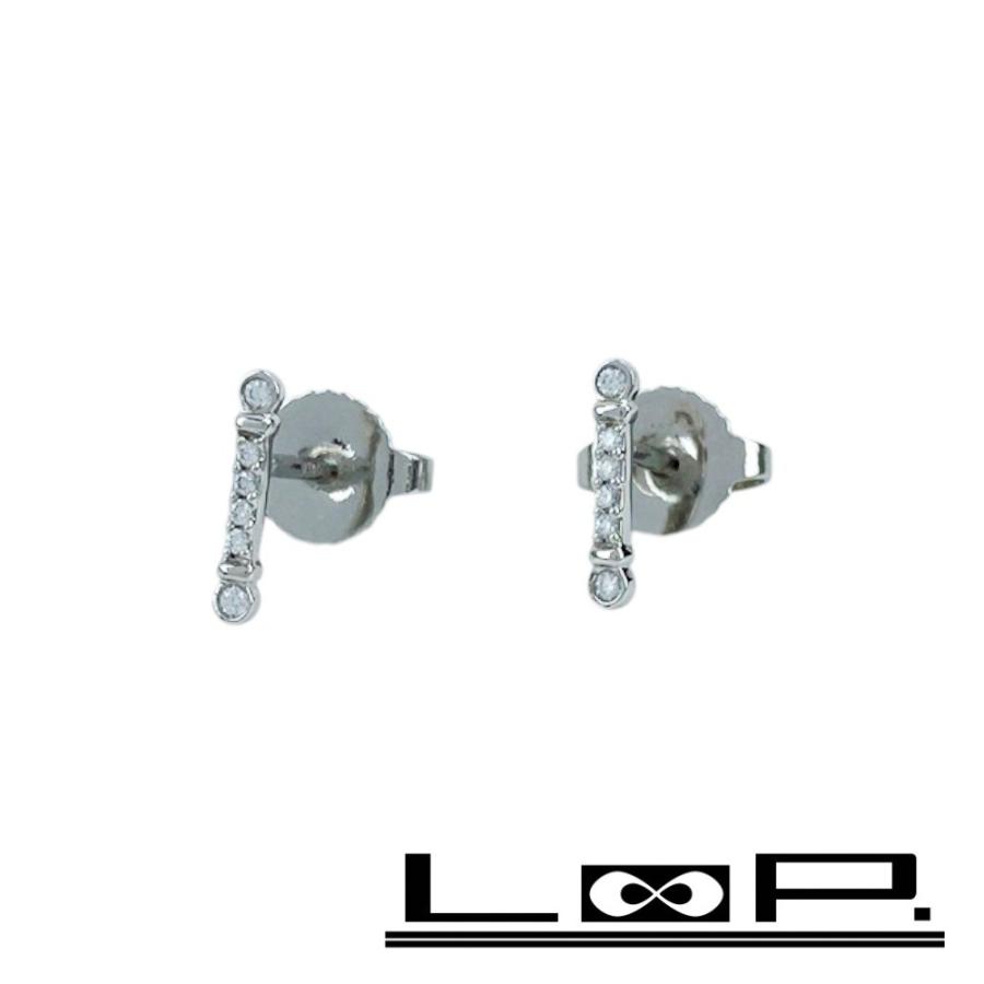 ティファニー ■新同■ フルールドリス ステム バー ピアス アクセサリー シルバー ダイヤ プラチナ PT 950 1.1g 箱 【500961】5 | 