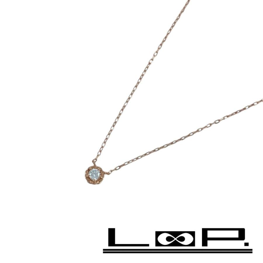 4℃ ■新同■  ペンダント ネックレス アクセサリー ピンクゴールド ダイヤ K18 PG 1.2g 【501463】12 | 