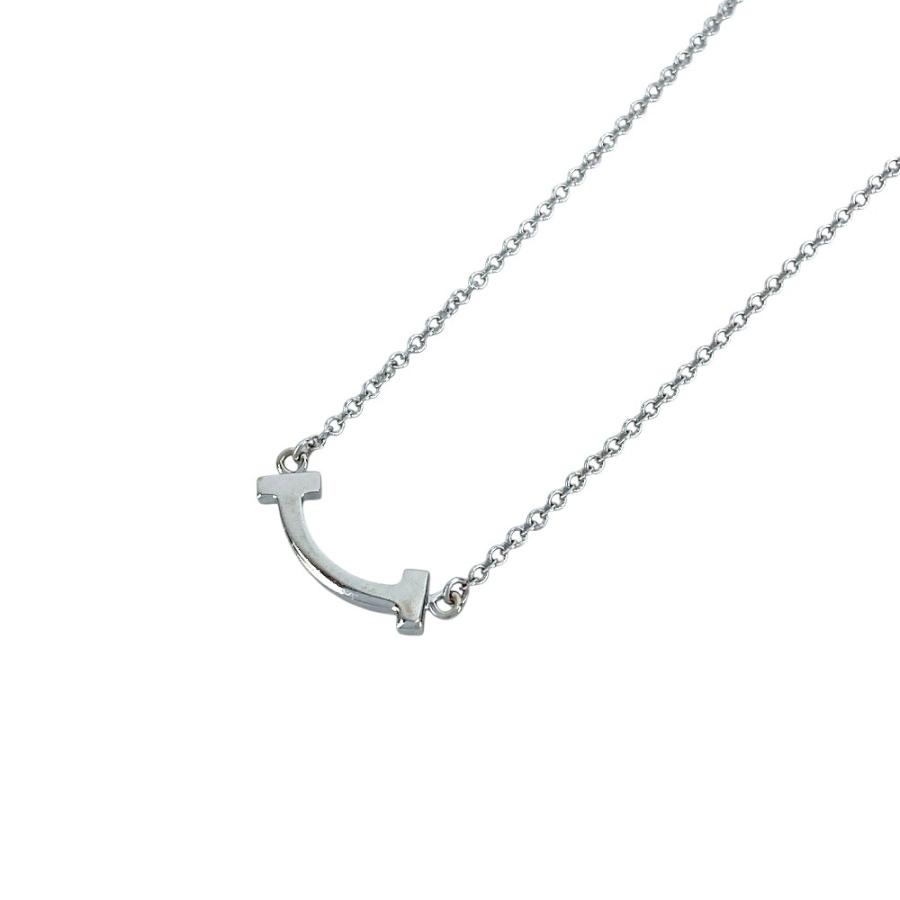 専用】TIFFANY ダイヤモンド　ホワイトゴールド ネックレス ティファニー □美品□ Tスマイル マイクロミニ ネックレス