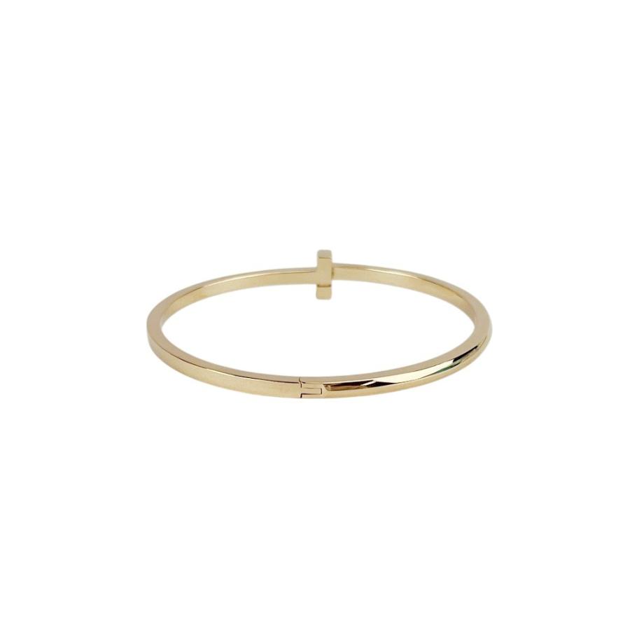 ティファニー ■新同■磨き済■ Tワン ナローヒンジ バングル ブレスレット アクセサリー ピンクゴールド K18 PG750 21.8g 箱 【503634】3 |  | 01