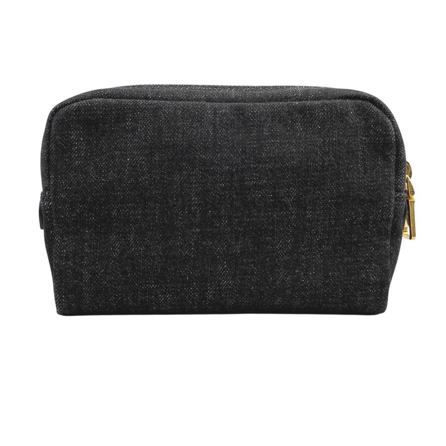 プラダ ■中古■ ポーチ 化粧 メイク 小物入れ デニム ブラック ゴールド GP 1N0021 【504112】10 |  | 01