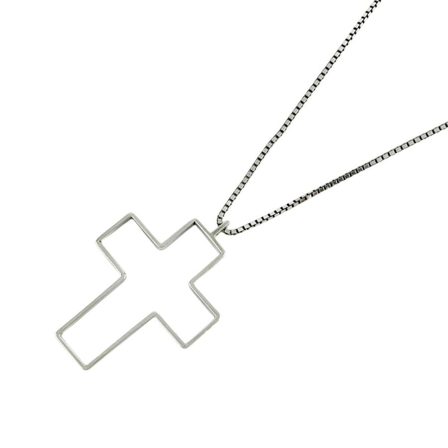 グッチ ■美品■60cm■ オープン クロス ロング ネックレス ペンダント アクセサリー 十字架 シルバー SV 925 【504921】11 |  | 01