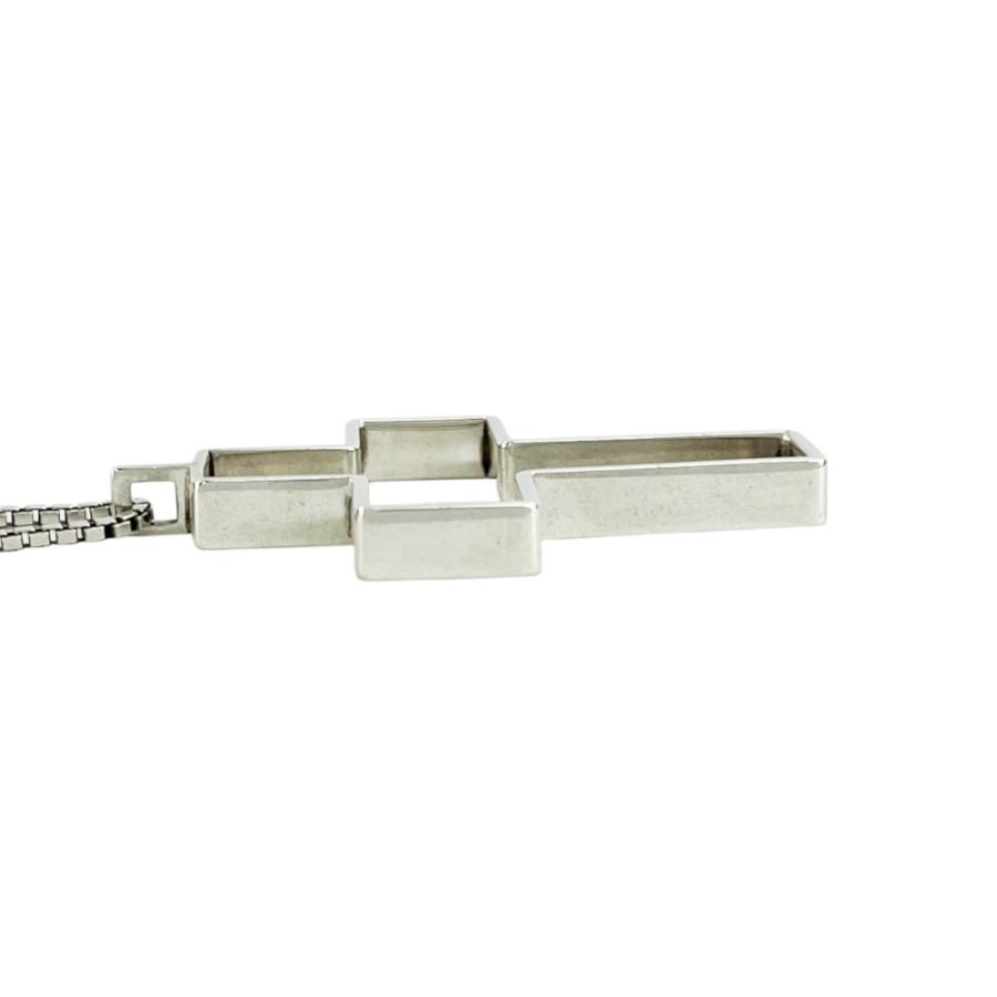 グッチ ■美品■60cm■ オープン クロス ロング ネックレス ペンダント アクセサリー 十字架 シルバー SV 925 【504921】11 |  | 02