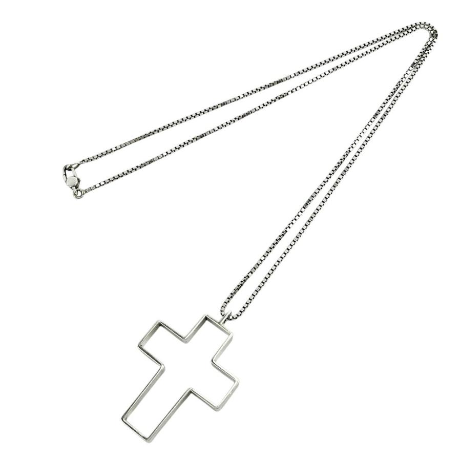 グッチ ■美品■60cm■ オープン クロス ロング ネックレス ペンダント アクセサリー 十字架 シルバー SV 925 【504921】11 |  | 08