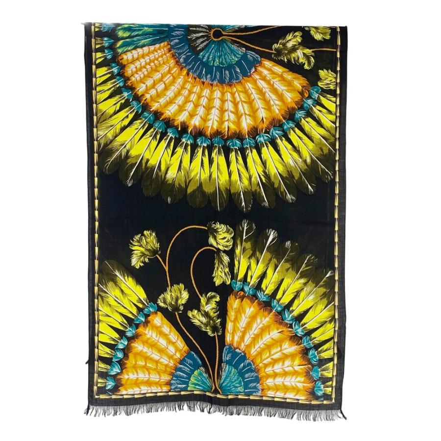 エルメス ■未使用■ ストール クジャク 孔雀 アニマル ファッション カシミア シルク ブラック 箱 【508899】5 |  | 03