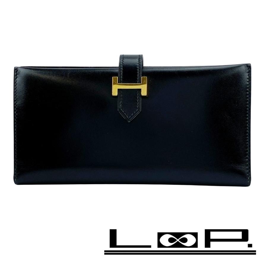 エルメス □美品□ ベアン クラシック 長財布 二つ折り 財布 小銭入れ