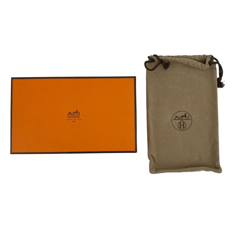 【極美品】HERMES ベアンクラシック ボックスカーフ　モカ系　長財布 エルメス □美品□ ベアン クラシック 長財布 二つ折り 財布 小銭入れ