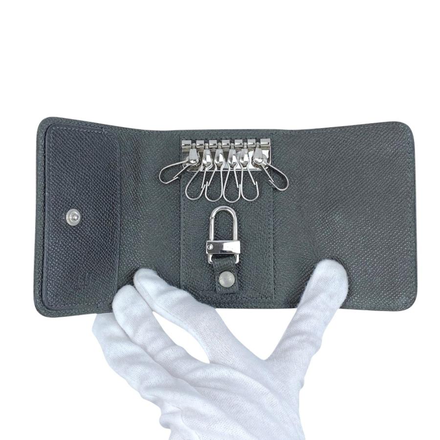 ダンヒル ■美品■ 6連 キーケース 鍵入れ カラビナ レザー シルバー金具 グレー 箱 【509391】11 |  | 06