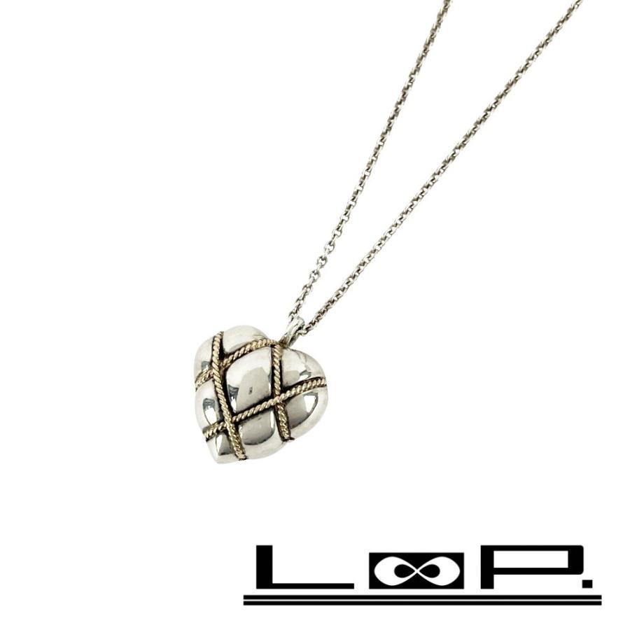 ティファニー ネックレス ハート チェーン クロス 925 K14 ティファニー □美品□ チェーンクロス ハート ネックレス