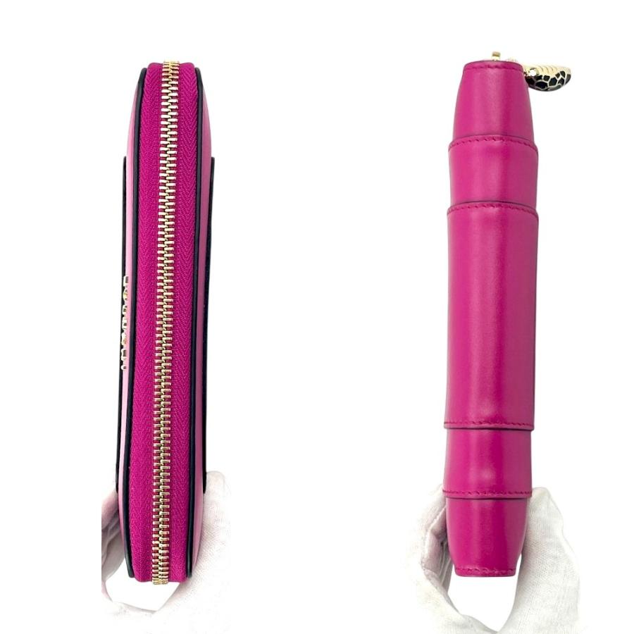 新品同様‼️ ブルガリ　財布　長財布　セルペンティ　蛇　ラウンドファスナー ブルガリ □未使用□ セルペンティ ラウンドジップ 長財布 ウォレット