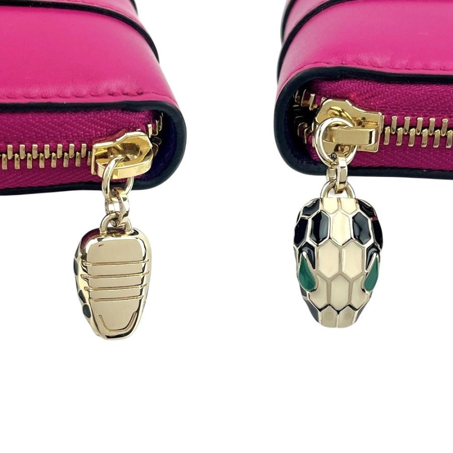 新品同様‼️ ブルガリ　財布　長財布　セルペンティ　蛇　ラウンドファスナー ブルガリ □未使用□ セルペンティ ラウンドジップ 長財布 ウォレット