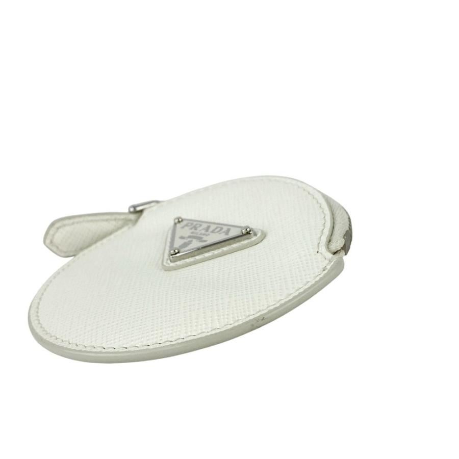 プラダ ■美品■ ラウンド コインケース 小銭入れ 財布 コンパクト トライアングルロゴ サフィアーノ ホワイト 【512117】11 |  | 02