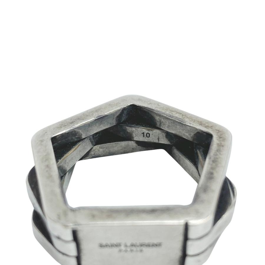 サンローラン ■中古■ リング 指輪 ペンタゴン シルバー 真鍮 709258Y15008142 #10 箱 【512629】7