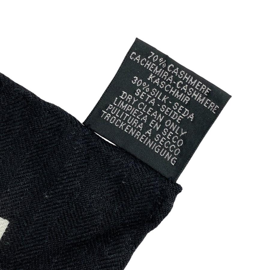 エルメス ■新同■ カレ140  鞭とグリップ Fouets et Badines ストール スカーフ カシミヤ シルク ブラック ホワイト 【512810】5 |  | 07