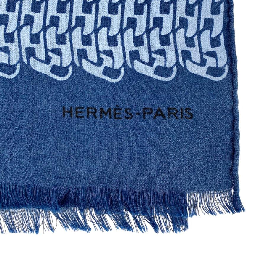 エルメス ■新同■ ストール マフラー ファッション カシミア シルク ブルー オレンジ 【512827】5 |  | 04