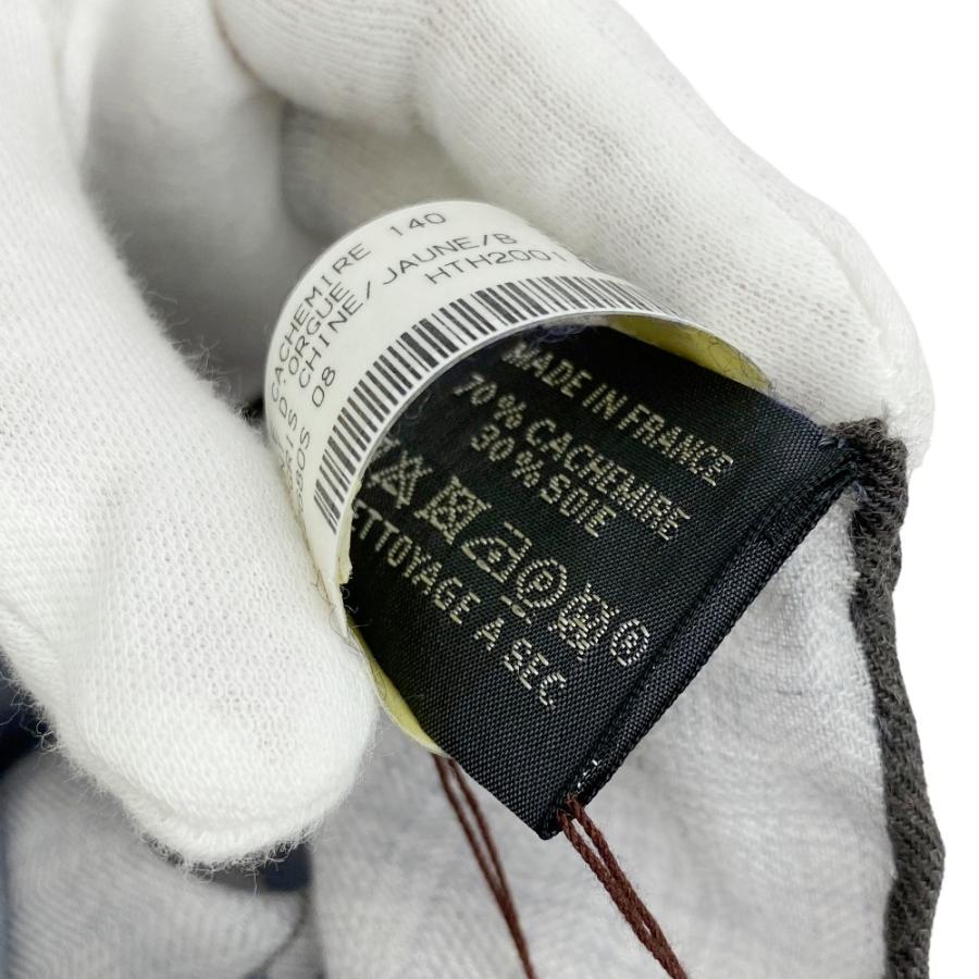 エルメス ■未使用■ カレ140 Point D'orgue フェルマータ ストール スカーフ カシミヤ シルク グレー イエロー 【512834】5 |  | 06