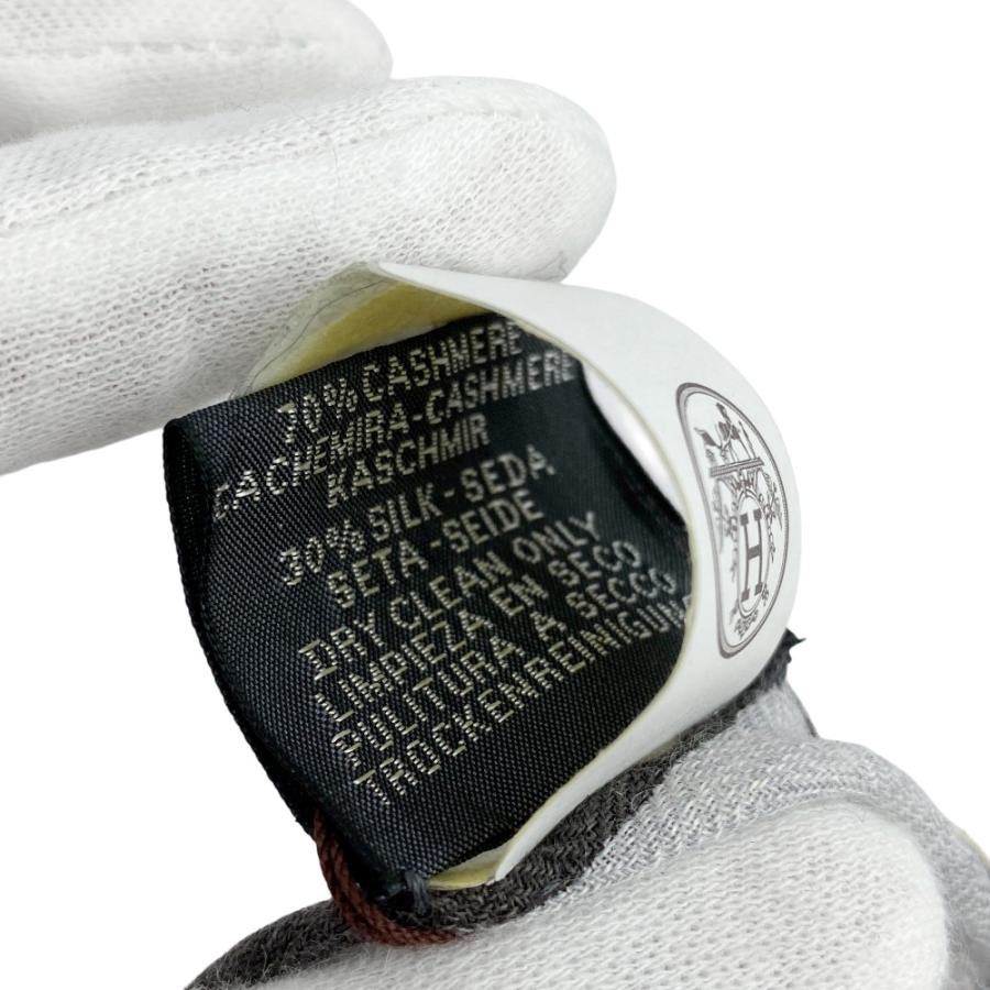 エルメス ■未使用■ カレ140 Point D'orgue フェルマータ ストール スカーフ カシミヤ シルク グレー イエロー 【512834】5 |  | 07