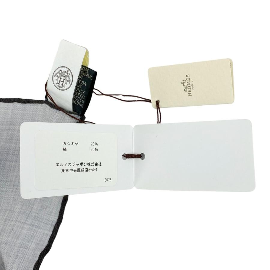 エルメス ■未使用■ カレ140 Point D'orgue フェルマータ ストール スカーフ カシミヤ シルク グレー イエロー 【512834】5 |  | 08