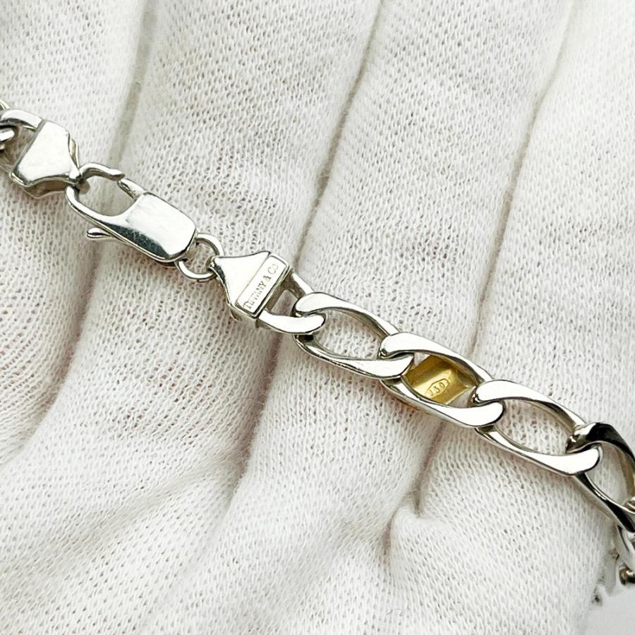 ティファニー ■美品■ フィガロ リンク ブレスレット アクセサリー コンビ シルバー ゴールド SV 925 K18 10.6g 【516214】11 |  | 03