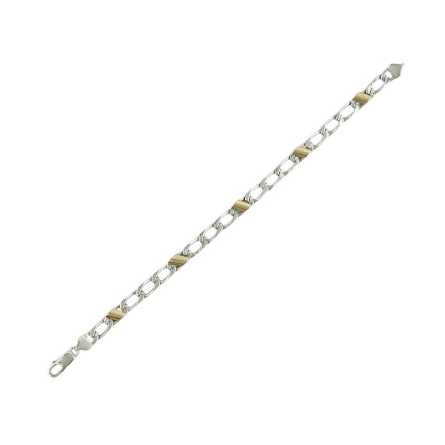 ティファニー ■美品■ フィガロ リンク ブレスレット アクセサリー コンビ シルバー ゴールド SV 925 K18 10.6g 【516214】11 |  | 06