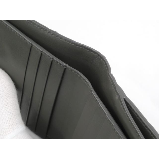 ■中古■　ボッテガ・ヴェネタ 二つ折り 財布 イントレチャート グレー レザー 600270 箱 【51647】 ▽値下げ▽ □中古□ ボッテガ・ヴェネタ 二つ折り 財布 イントレ