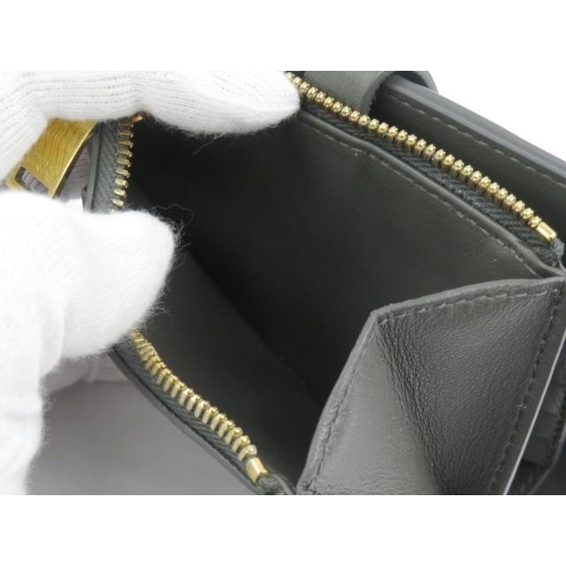 ■中古■　ボッテガ・ヴェネタ 二つ折り 財布 イントレチャート グレー レザー 600270 箱 【51647】 ▽値下げ▽ □中古□ ボッテガ・ヴェネタ 二つ折り 財布 イントレ