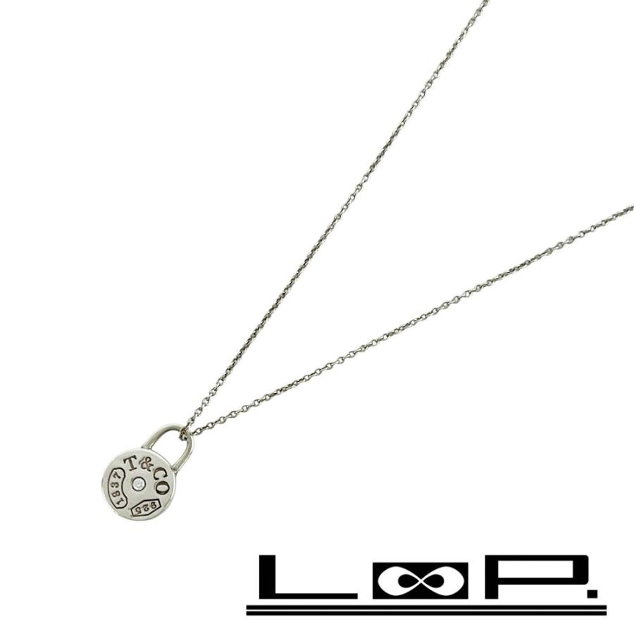 ティファニー ■美品■ 1837 ラウンド ロック ネックレス アクセサリー 1PD シルバー SV 925 ダイヤ 【516528】11 | 