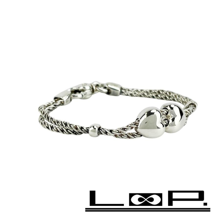 ティファニー ■美品■ ダブルロープ ハート ブレスレット アクセサリー シルバー SV 925 18.7g 【516597】11 | 