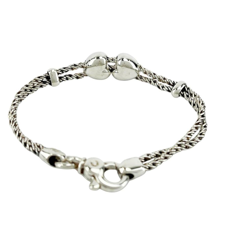 ティファニー ■美品■ ダブルロープ ハート ブレスレット アクセサリー シルバー SV 925 18.7g 【516597】11 |  | 05