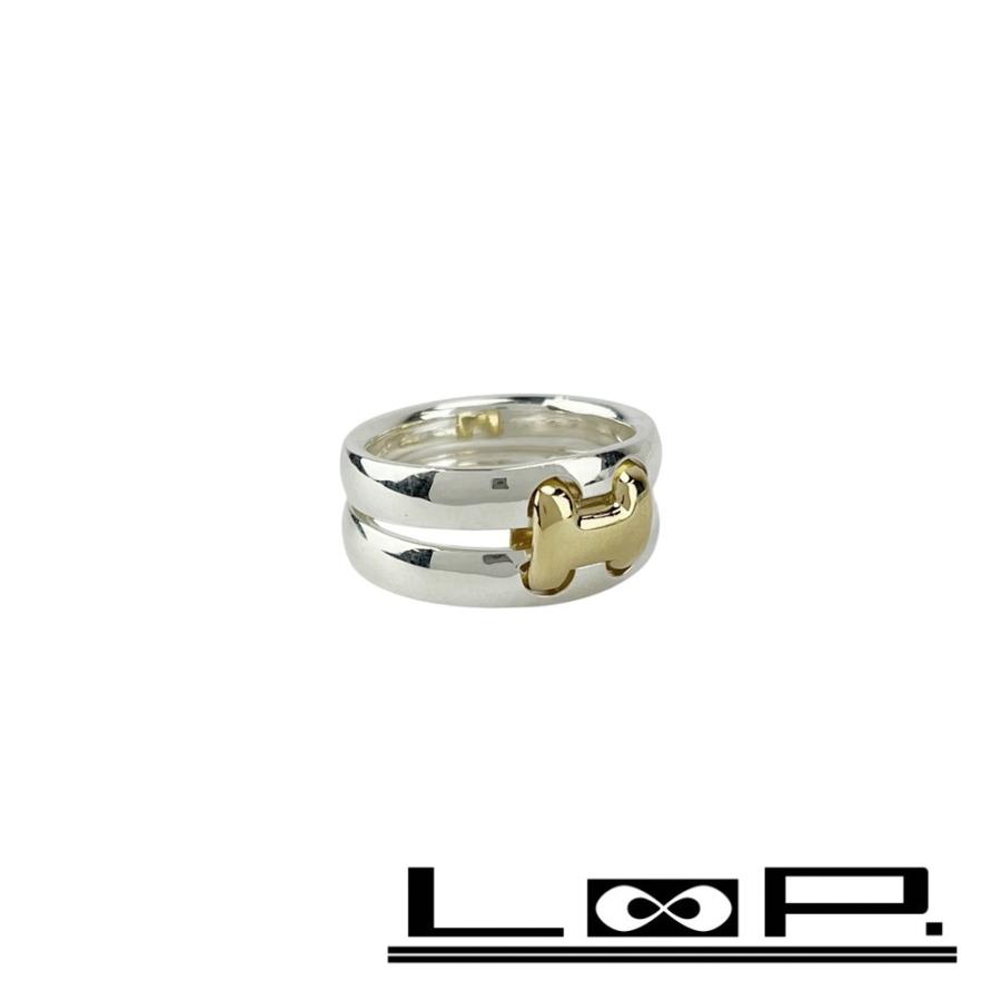 エルメス ■新同■磨き済■ オランプ リング 指輪 アクセサリー シルバー ゴールド SV 925 K18 YG 750 #53 9.0g 【517808】10 | 