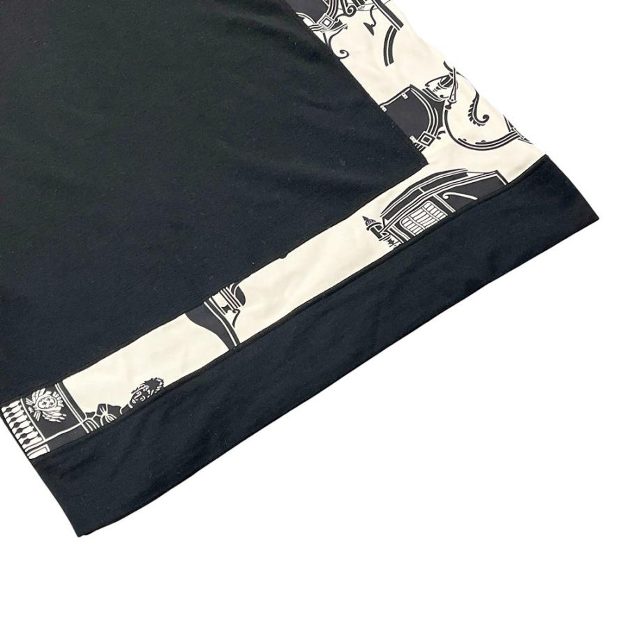 エルメス ■美品■ ソワ デカドレ 長袖 トップス ニット シルク ブラック ホワイト #S 【519260】8 |  | 08