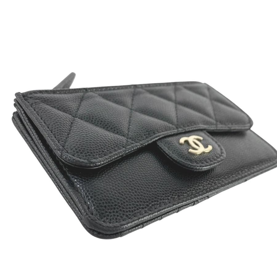 シャネル ■新同■ ココマーク コインケース カードケース 小銭入れ コンパクト 財布 キャビアスキン レザー ブラック 箱 【519505】11 |  | 02